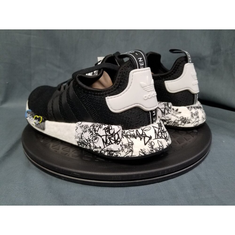 Adidas NMD_R1 J Sneakers Black White Size 6.5 NEW IN BOX! - Picture 6 of 11